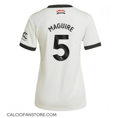Maglia Calcio Manchester United Harry Maguire #5 Terza Divisa Donna 2024-25 Manica Corta Maglia Calcio Manchester United Harry Maguire #5 Terza Divisa Donna 2024-25 Manica Corta